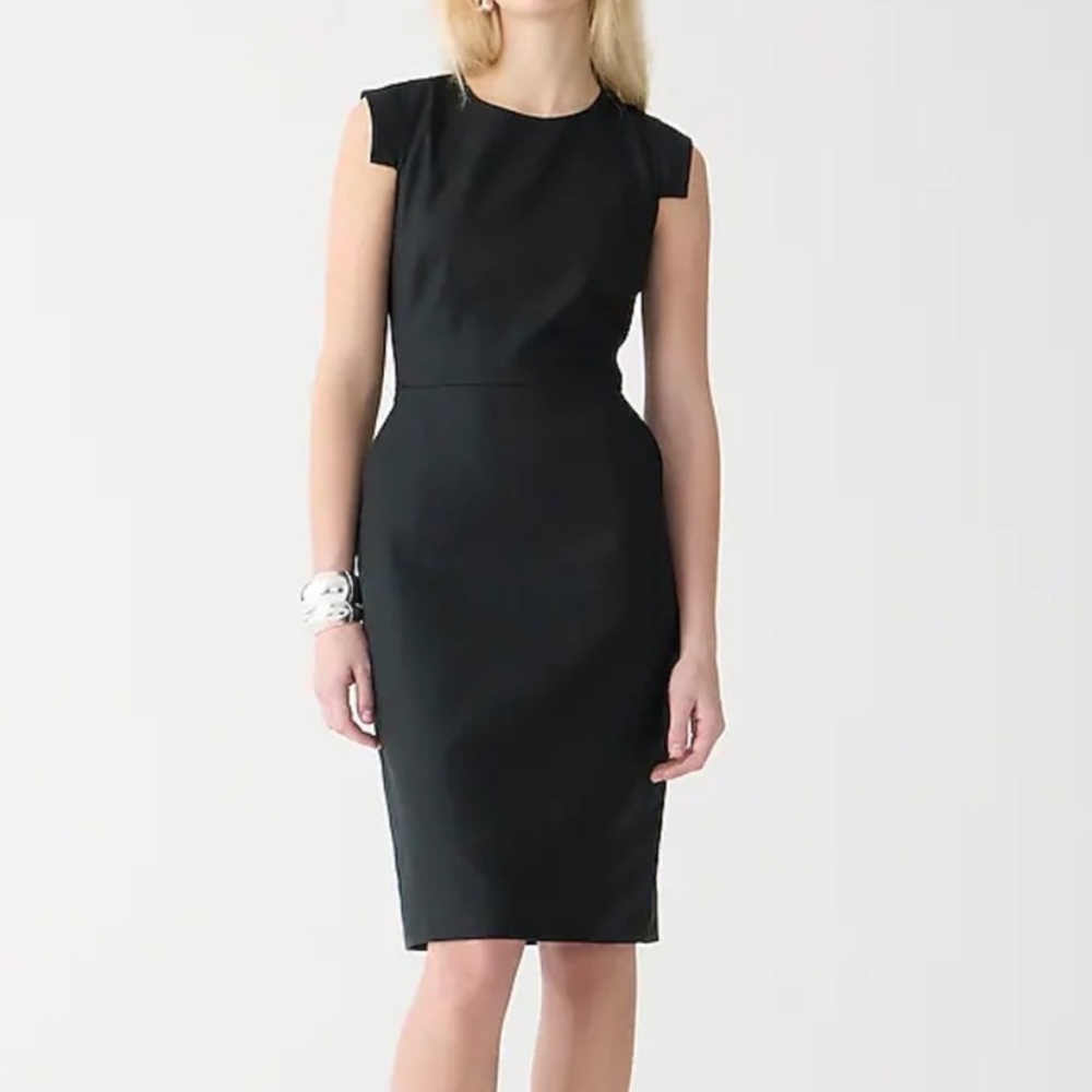 J. Crew Petite Resume Black Sheath Dress